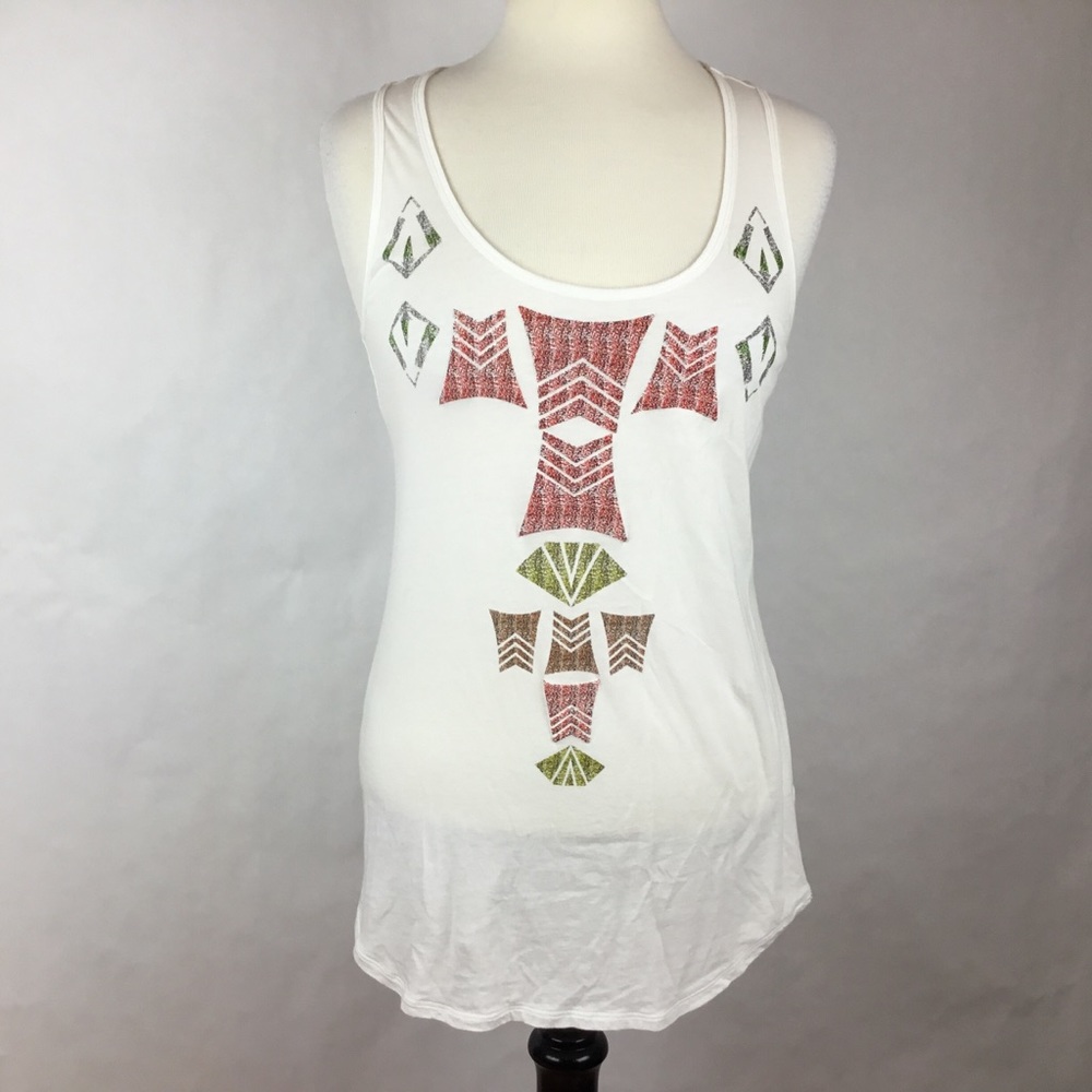 CAbi Women Tank Top Racerback Geometric Sz Medium